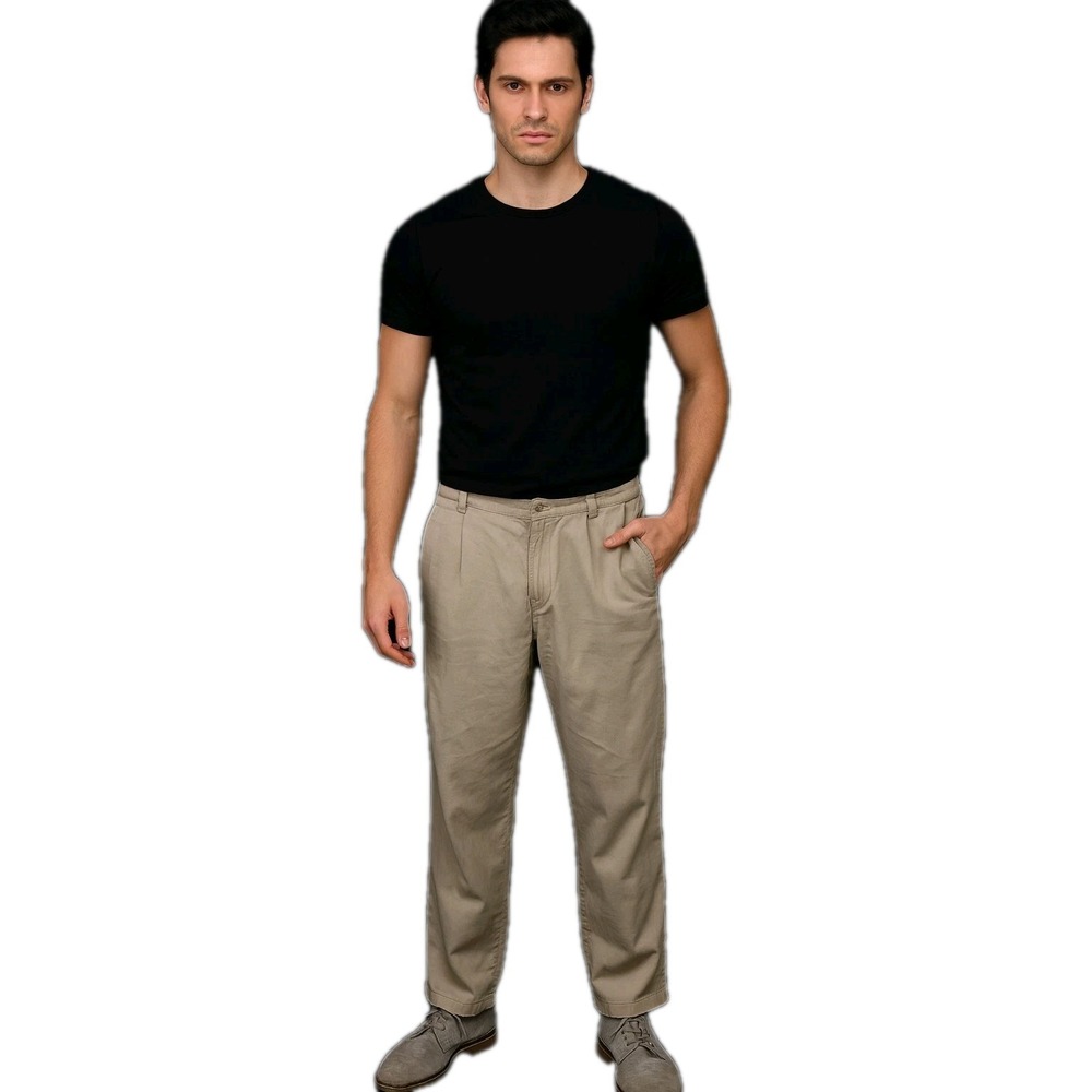Polo Ralph Lauren Tomkins Pleated Skinny Chinos Size 36x30 Cream Men's
